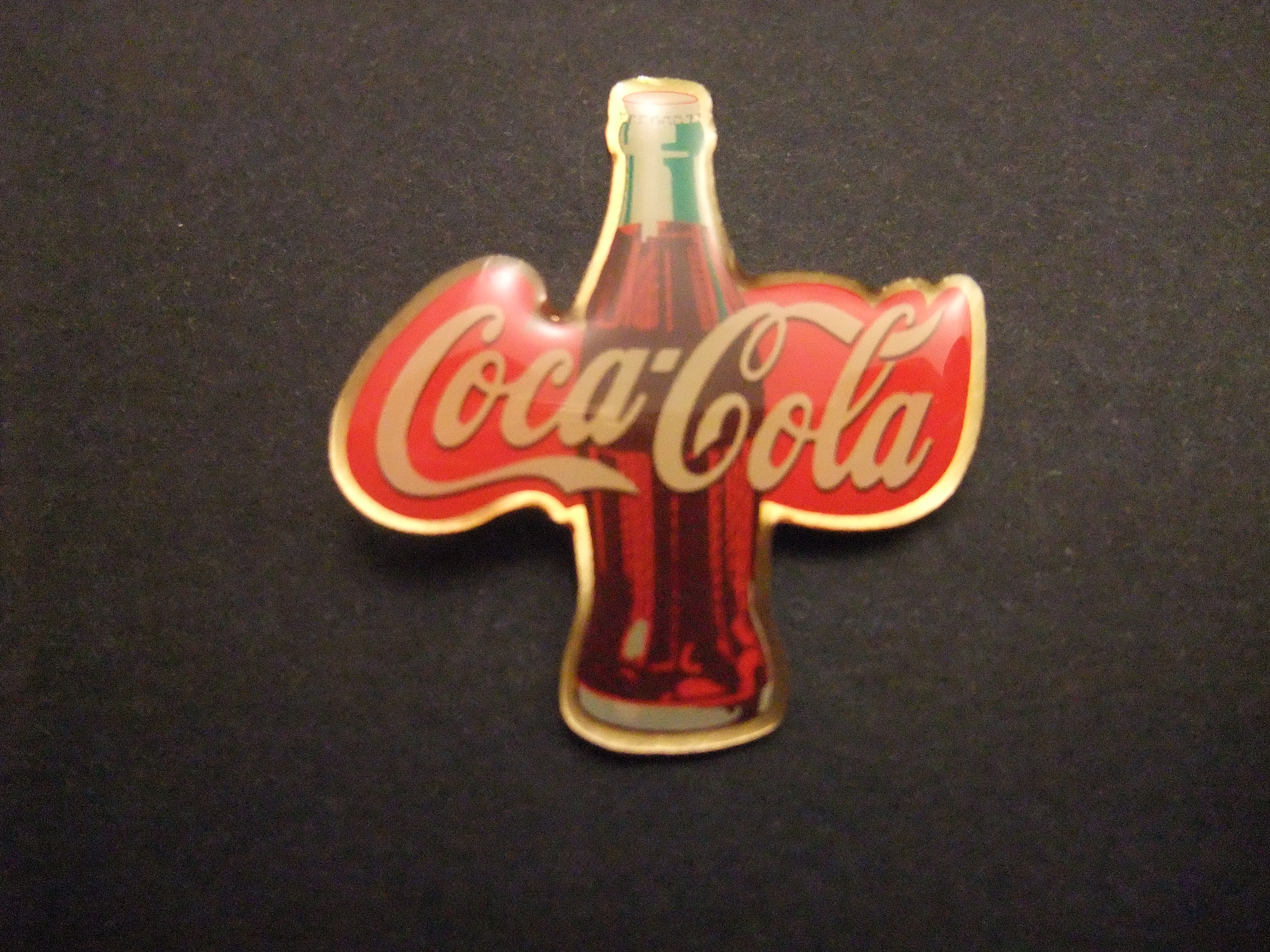 Coca Cola flesje met logo overdwars